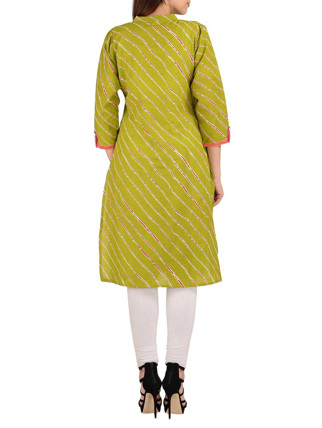 Leheriya straight kurta - 15362943 - Zoom Image - 3