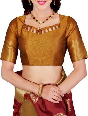 zari motifs banarasi saree with blouse - 15363685 - Standard Image - 3