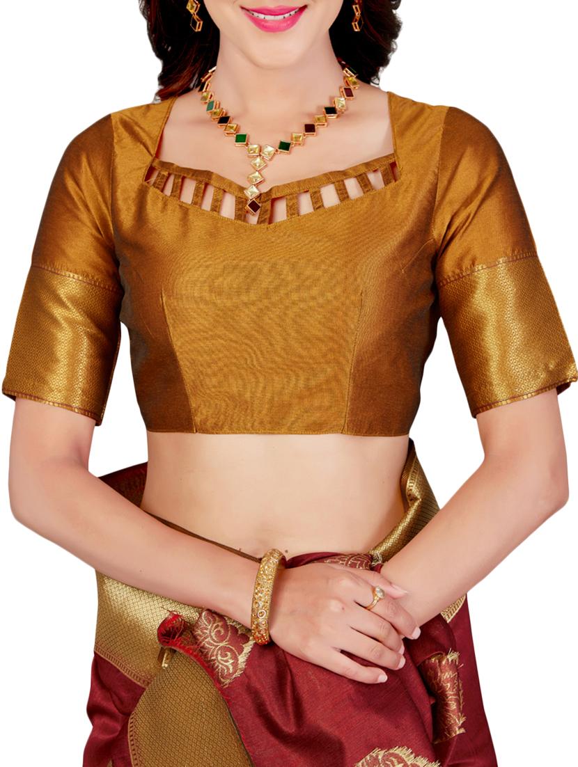zari motifs banarasi saree with blouse - 15363685 - Zoom Image - 3