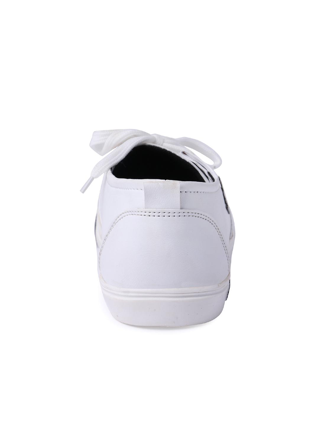white leatherette lace up sneaker - 15363930 - Zoom Image - 3