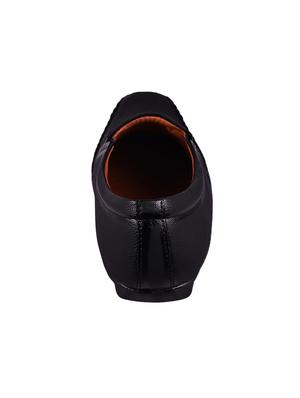 black leatherette formal slip ons - 15364736 - Standard Image - 3