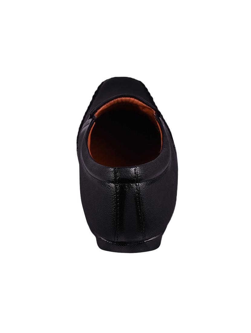 black leatherette formal slip ons - 15364736 - Zoom Image - 3