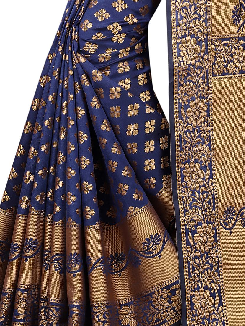 zari woven kanjivaram saree with blouse - 15364746 - Zoom Image - 3