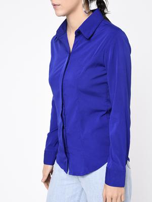 concealed placket solid shirt - 15366977 - Standard Image - 3