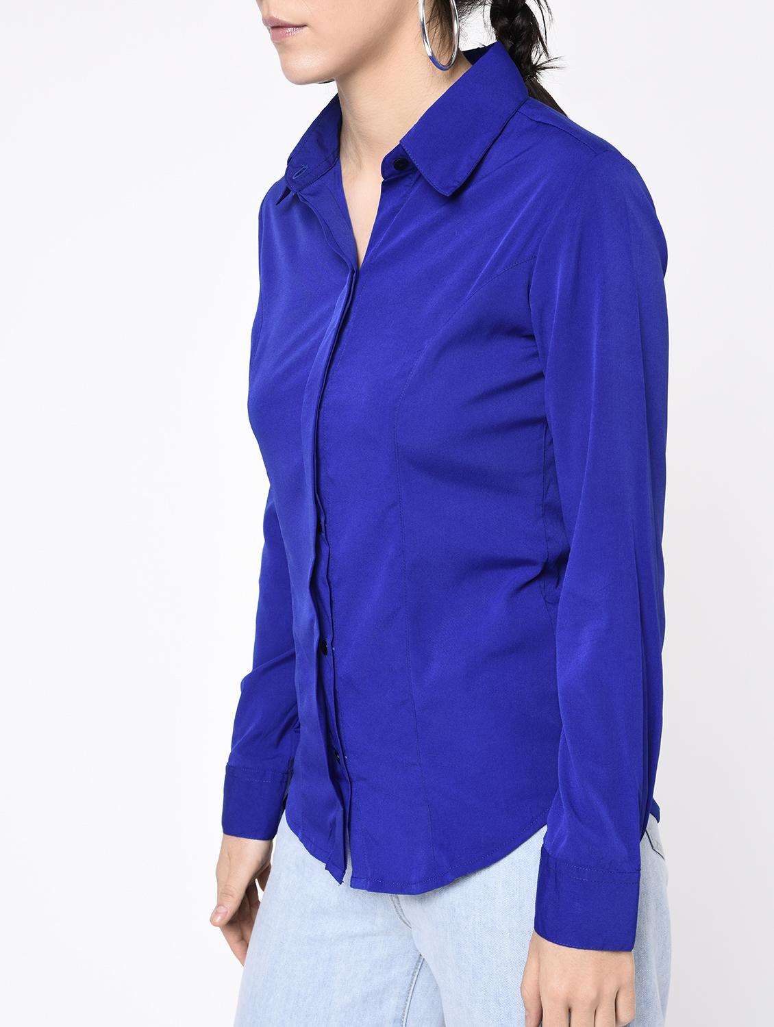 concealed placket solid shirt - 15366977 - Zoom Image - 3