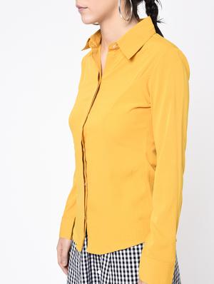 concealed placket solid shirt - 15366978 - Standard Image - 3
