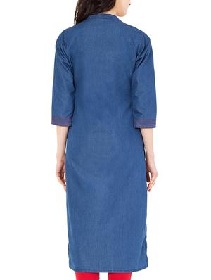 embroidered straight kurta - 15375354 - Standard Image - 3