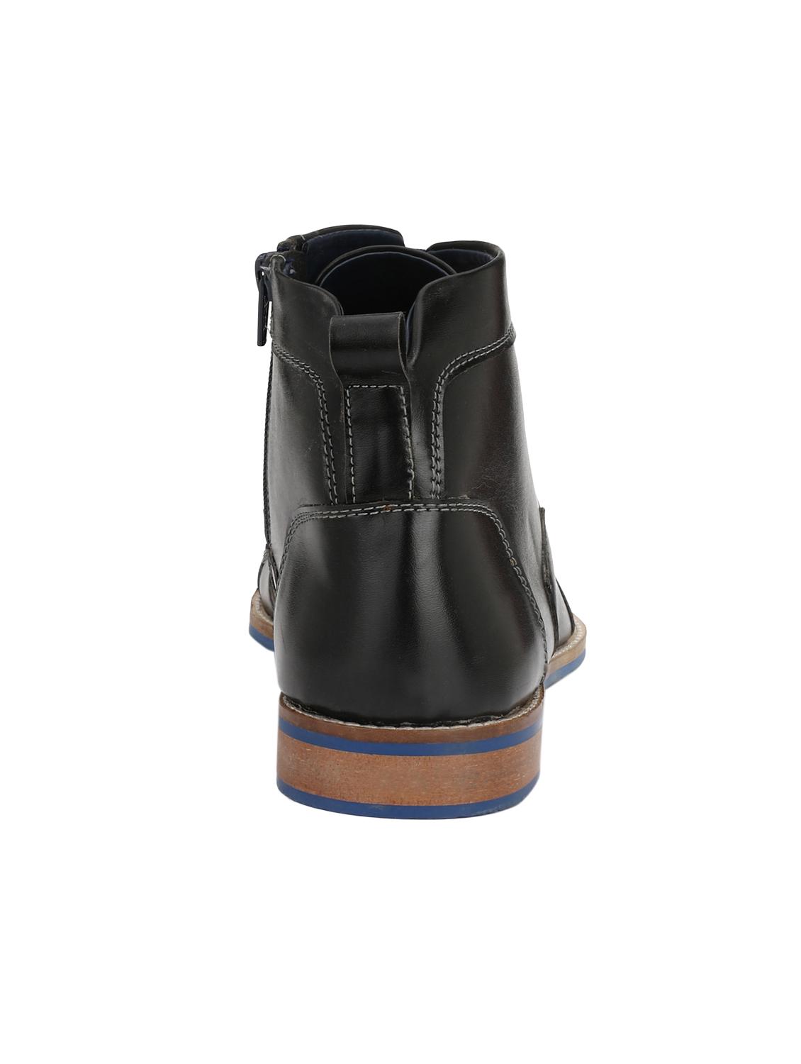 black leatherette lace-up derby - 15375404 - Zoom Image - 3