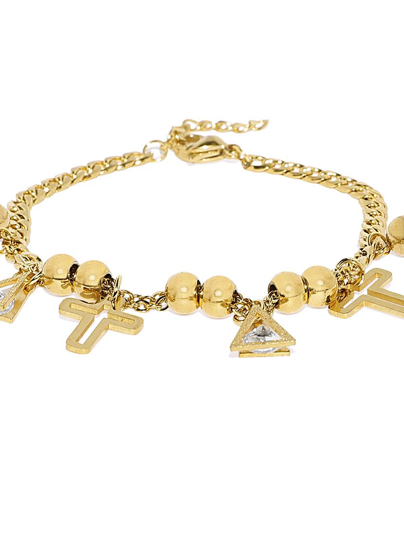gold metal links bracelet - 15375422 - Zoom Image - 6