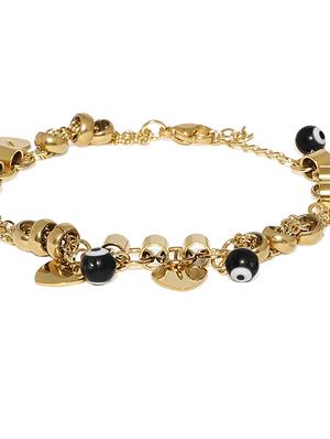 gold metal links bracelet - 15375524 - Standard Image - 6