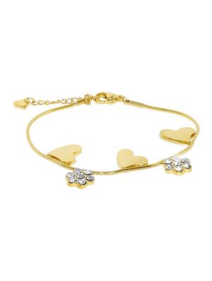 gold metal links bracelet - 15375557 - Standard Image - 3