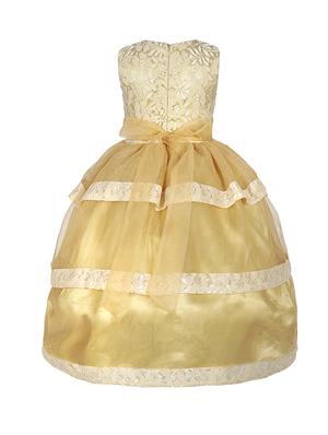 beige satin gown - 15375945 - Standard Image - 3
