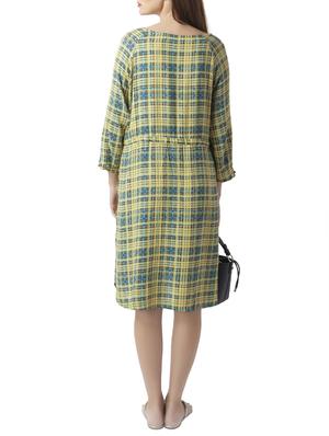 Checkered maternity wear dress - 15376015 - Standard Image - 3