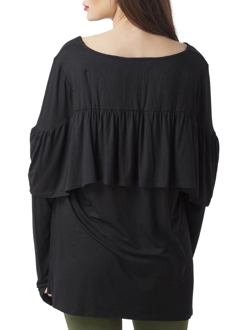 ruffle detail maternity wear tunic - 15376027 - Zoom Image - 3
