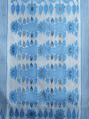 hand woven jamdani saree - 15377194 - Standard Image - 3
