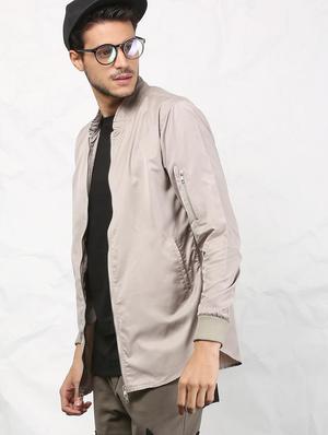 beige polyester casual jacket - 15379744 - Standard Image - 3