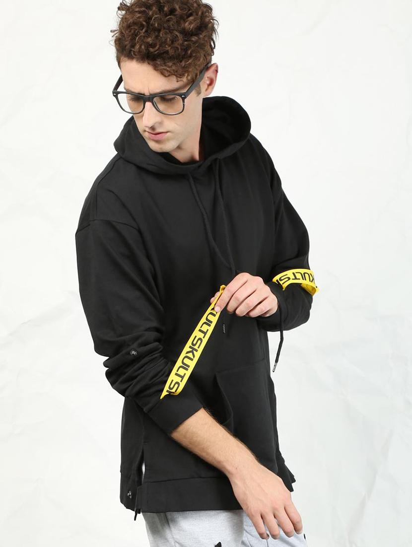black cotton sweatshirt - 15379845 - Zoom Image - 3