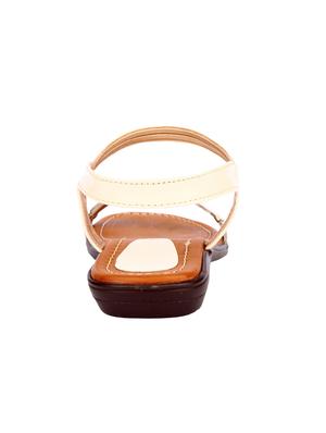 beige leatherette back strap sandals - 15380652 - Standard Image - 3