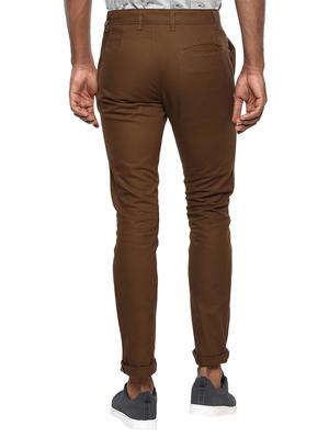 brown cotton chinos casual trousers - 15383692 - Standard Image - 3