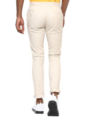 beige cotton chinos casual trousers - 15383710 - Standard Image - 3