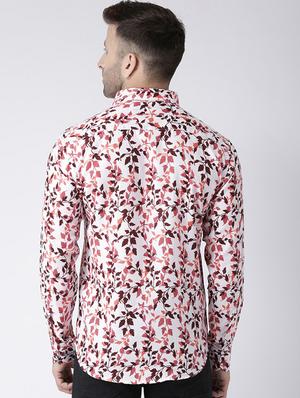 red cotton blend casual shirt - 15383718 - Standard Image - 3