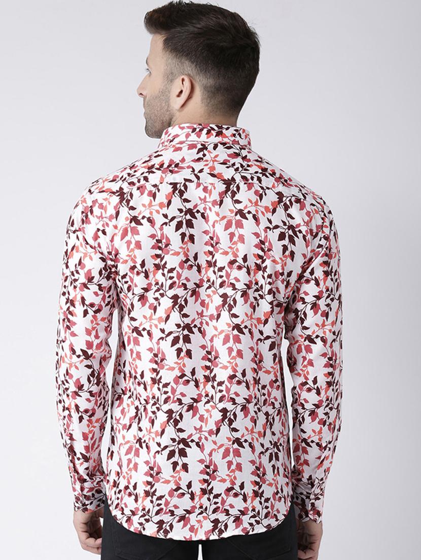 red cotton blend casual shirt - 15383718 - Zoom Image - 3