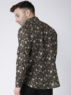 brown cotton blend casual shirt - 15383744 - Standard Image - 3