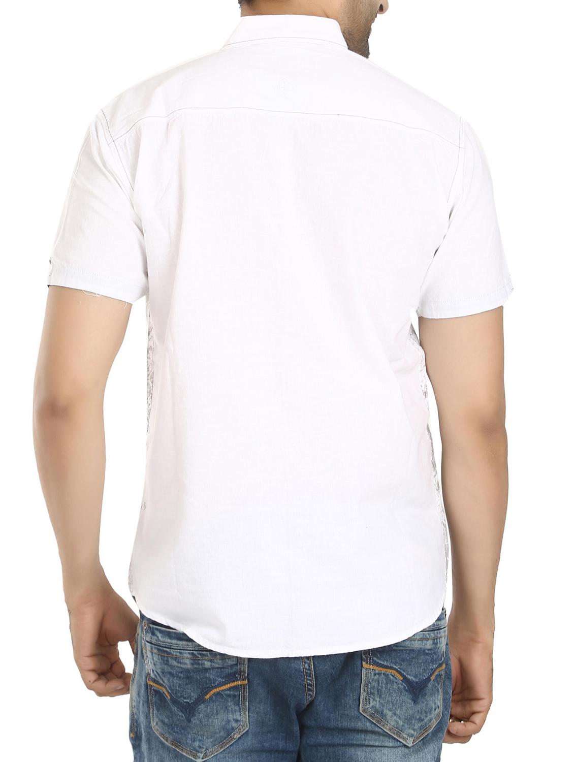 white cotton casual shirt - 15383766 - Zoom Image - 3