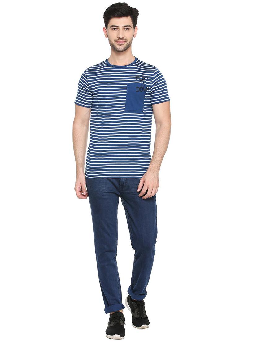 blue cotton pocket t-shirt - 15384730 - Zoom Image - 3