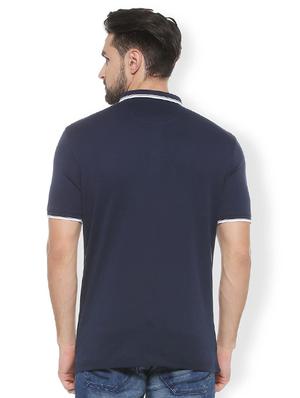navy blue cotton pocket t-shirt - 15384757 - Standard Image - 3