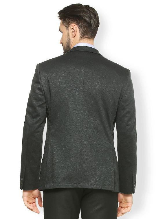 black polyester single breasted blazer - 15384943 - Zoom Image - 3
