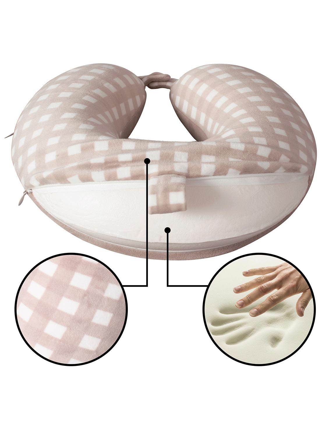 U Shaped Memory Foam Neck Pillows? Comfortable for Neck Support Cushion For Kids /Adults/ Car /Office /Sleeping cover - 15385105 - Zoom Image - 6