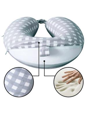 U Shaped Memory Foam Neck Pillows? Comfortable for Neck Support Cushion For Kids /Adults/ Car /Office /Sleeping cover - 15385106 - Standard Image - 6