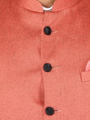 pink cotton nehru jacket - 15385846 - Standard Image - 3