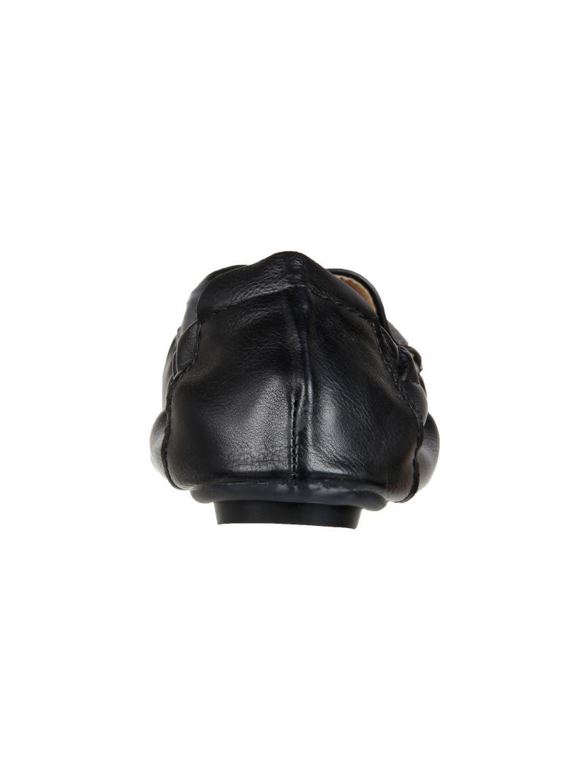 black leatherette slip on loafers - 15386181 - Zoom Image - 3
