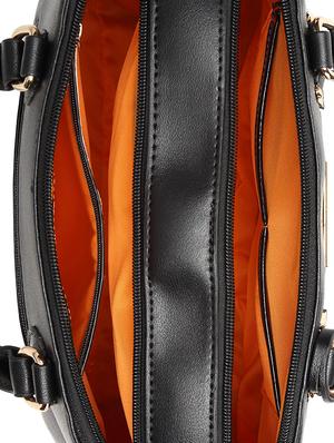 black leatherette (pu) regular handbag - 15386305 - Standard Image - 3