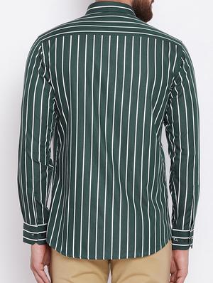 green cotton casual shirt - 15386666 - Standard Image - 3