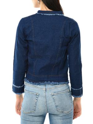frayed denim summer jacket - 15386734 - Standard Image - 3