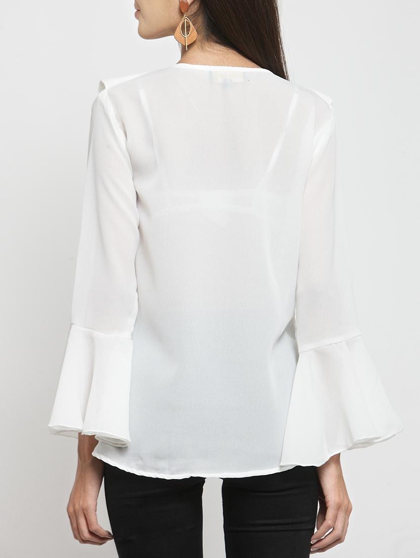 bell sleeved ruffled top - 15387262 - Zoom Image - 3