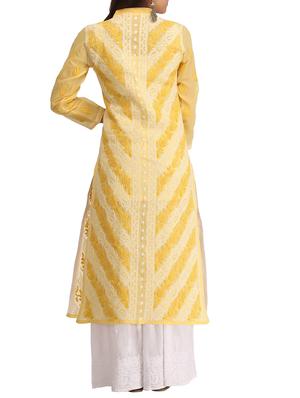 Chikankari straight kurta - 15387291 - Standard Image - 3