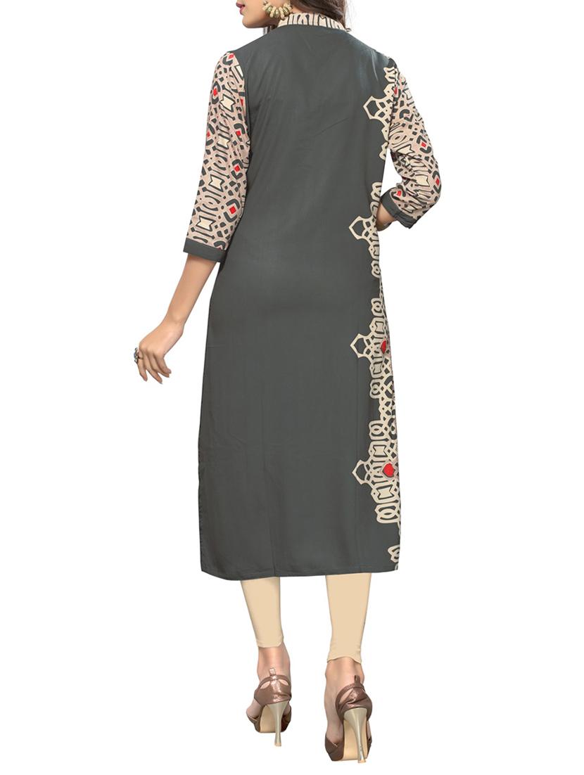 straight printed kurta - 15387825 - Zoom Image - 3