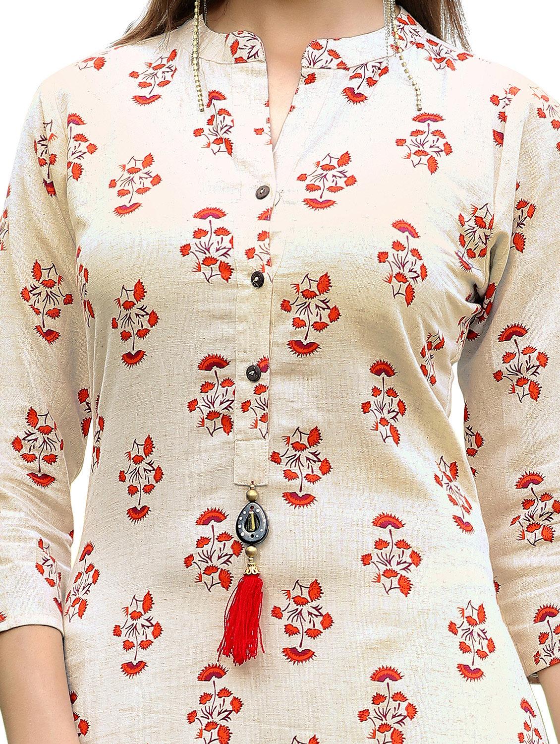 straight tassels kurta - 15387831 - Zoom Image - 3