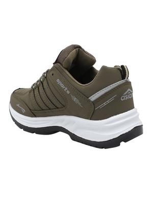 brown Leatherette sport shoe - 15388122 - Standard Image - 3