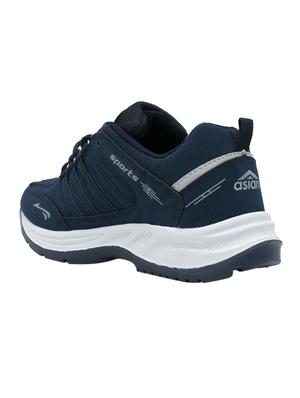 navy Leatherette sport shoe - 15388123 - Standard Image - 3