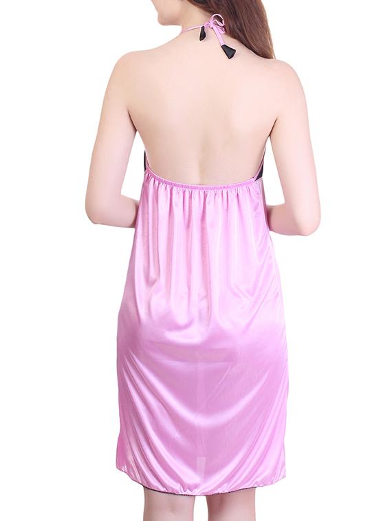 halter neck short nighty - 15388216 - Zoom Image - 3