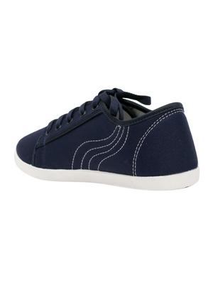 navy canvas laceup sneakers - 15388536 - Standard Image - 3
