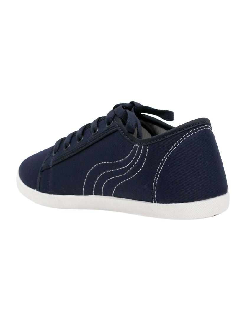 navy canvas laceup sneakers - 15388536 - Zoom Image - 3