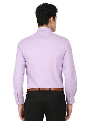 purple cotton blend formal shirt - 15389918 - Standard Image - 3
