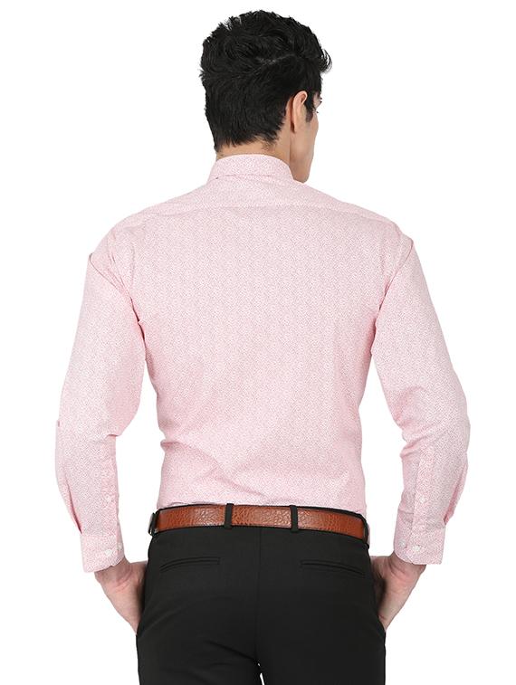 red cotton blend formal shirt - 15389950 - Zoom Image - 3