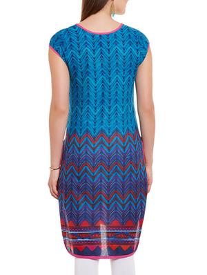 printed high-low kurta - 15390492 - Standard Image - 3